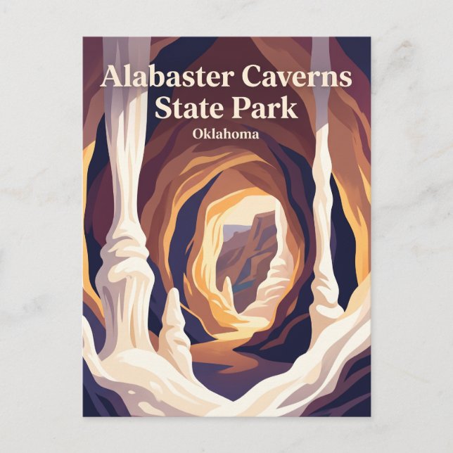 Alabaster Caverns State Park Oklahoma Vykort (Framsida)
