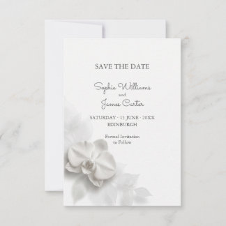 Alabaster & Elfenbensvit Modern Minimalistisk Orki Spara Datumet