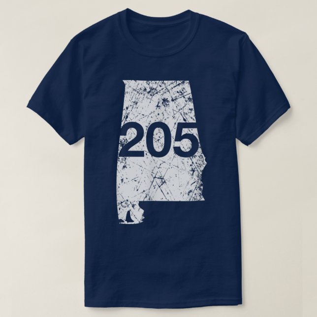 Alabaster Hoover Birmingham Area Code 205 , Alabam T Shirt (Design framsida)