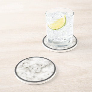 Alabaster Obsidian Pewter Rim marble underlägg