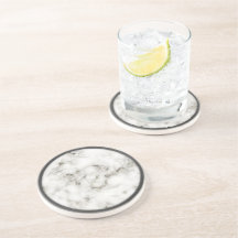Alabaster Obsidian Pewter Rim marble underlägg