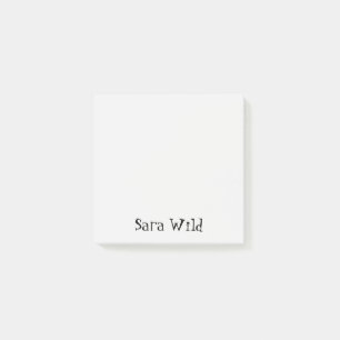 Alabaster Professionell Minimalist Black Script Post-it Block