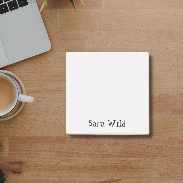 Alabaster Professionell Minimalistisk Svart Skrift Post-it Block (Skapare uppladdad)