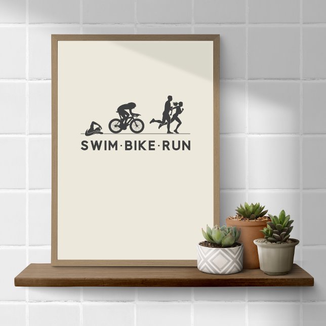 Alabaster ・ Simma Bike Springa Triathlon Icon Seri Poster (Skapare uppladdad)
