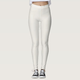 Alabaster Solid Plain Color Leggings