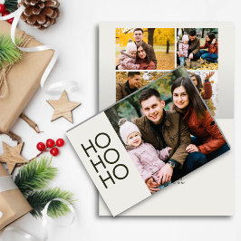Alabaster White "HO HO HO HO" Helgkort
