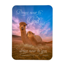Alaca Bible Verse Draw Near to God Photo Magnet