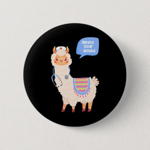 Alaca din gula klåda Llama Wound Care Nurse Knapp