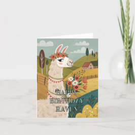 Alaca foldet card grattis på födelsedagen blommigt tack kort