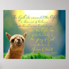 Alaca Guld Teal Bible Quote Poster