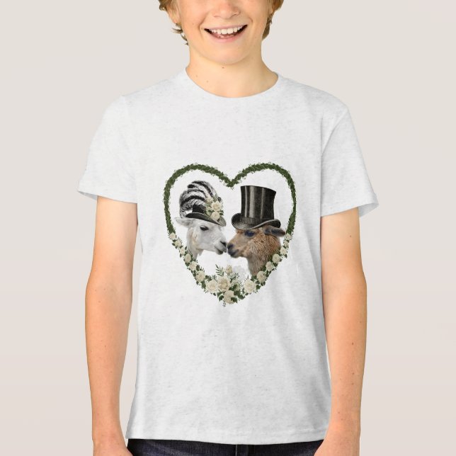 Alaca Lama Bride och Groom Bröllop Gift_1 T Shirt (Framsida)
