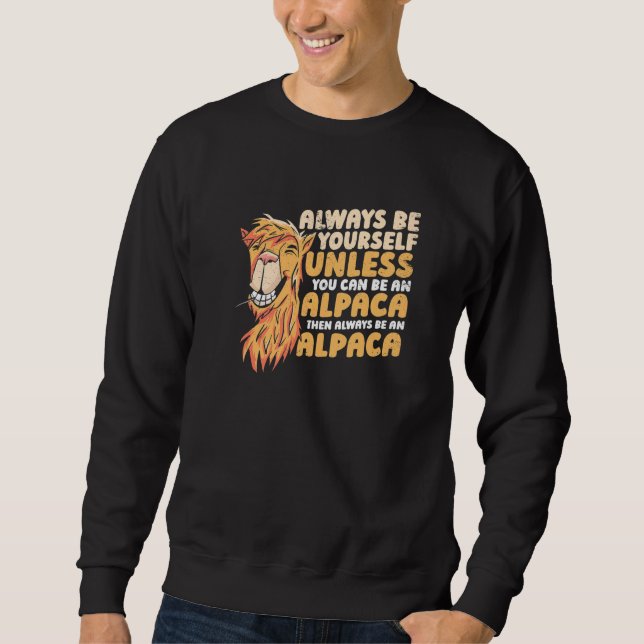 Alaca Llama Animal 1 Lång Ärmad Tröja (Framsida)