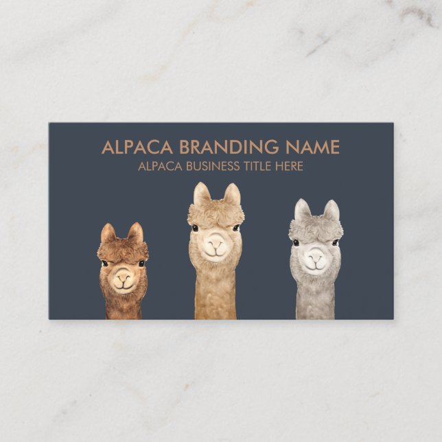 Alaca Llama Animal Visitkort (Framsida)