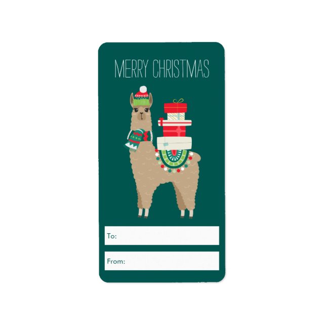 Alaca-Personligen Gift-Märkre vid jul Adressetikett (Framsidan)