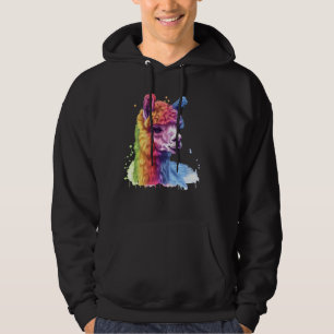 Alaca Rainbow Colorful Vibrant Animal Art Hoodie