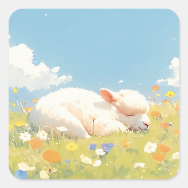 Alaca Spipor Fyrkantigt Klistermärke (Framsida)