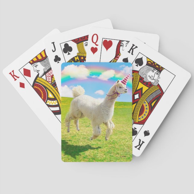 Alaca Unicorn under Rainbow Himlar Casinokort (Baksidan)