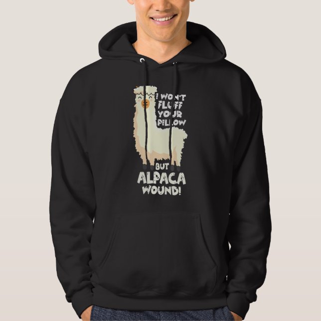 Alaca Wound Care Trauma Er Ems Cute Llama Hoodie (Framsida)