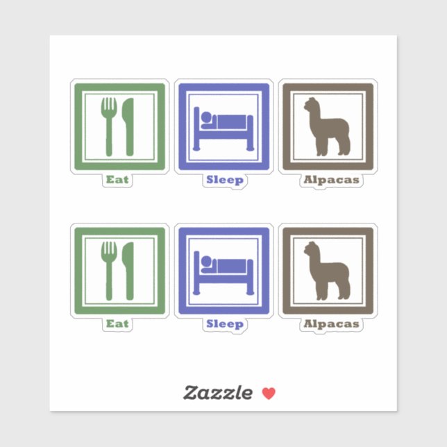 Alacas i viloläge klistermärken (Ark)