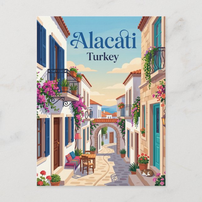 Alacati Turkiet Vykort (Framsida)