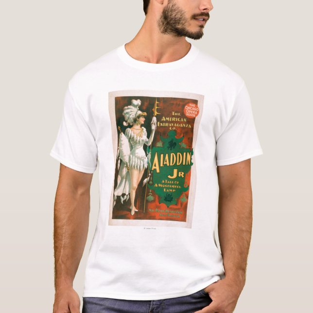 Aladdin jr.-saga av en underbar lampTheatre 2 Tee Shirt (Framsida)
