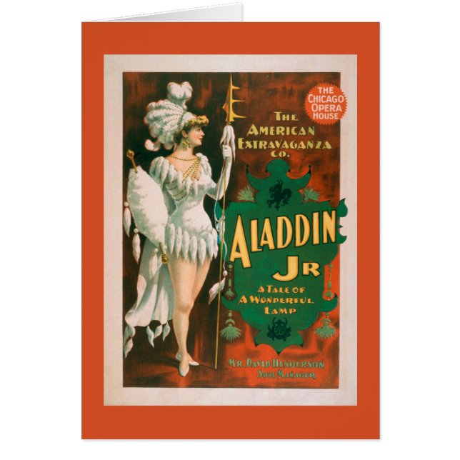 Aladdin Jr. Tale of a Wonderful Lamp Theater 2 Hälsningskort (Framsidan)