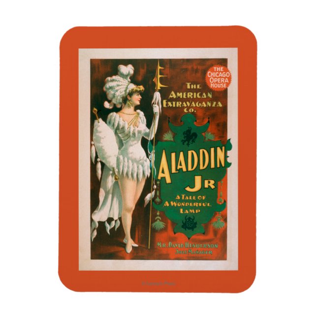 Aladdin Jr. Tale of a Wonderful Lamp Theater 2 Magnet (Vertikal)