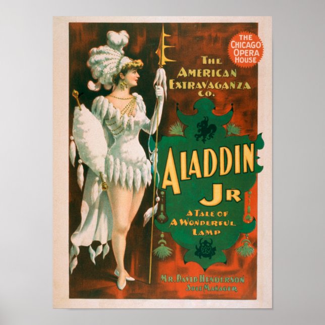 Aladdin Jr. Tale of a Wonderful Lamp Theater 2 Poster (Framsidan)
