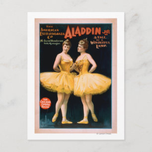 Aladdin Jr. Tale of a Wonderful Lamp Theater Vykort