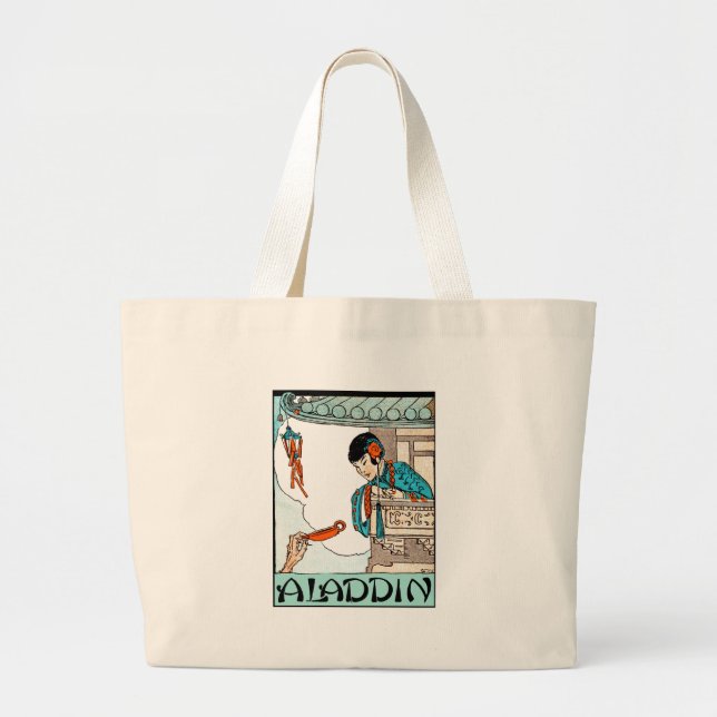 Aladdin Kinesisk Vintage Magisk Lantern Jumbo Tygkasse (Framsidan)