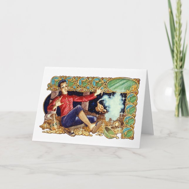 Aladdins lyktkort kort (Framsida)