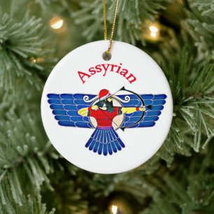 Alaha Ashur Julgransprydnad Keramik