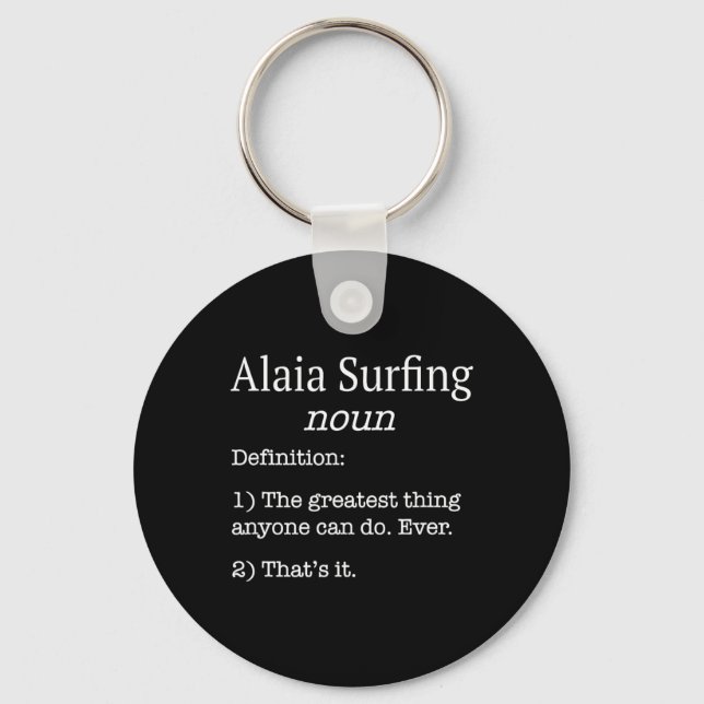 Alaia Surfers Alaia Surfer Funny Fake Definition S Nyckelring (Framsida)