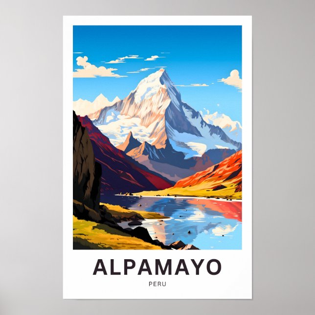 Alamayo Peru Travel Skriv ut Poster (Framsidan)