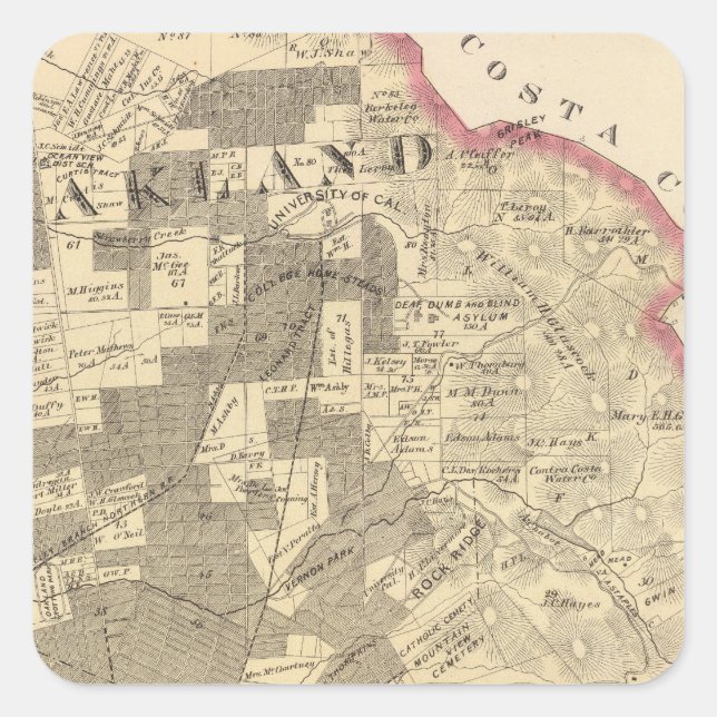 Alameda Co 1 Fyrkantigt Klistermärke (Framsida)