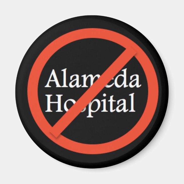 Alameda Hospital, Alameda CA 94501 Magnet (Framsidan)