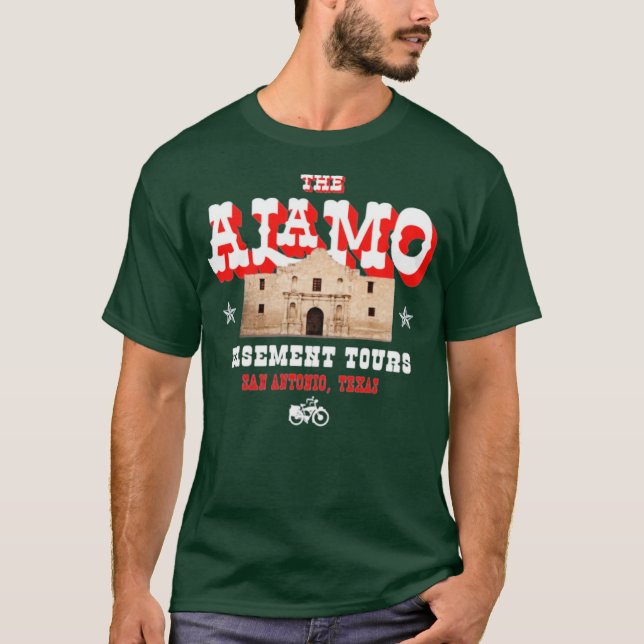 Alamo Basement Tours T Shirt (Framsida)