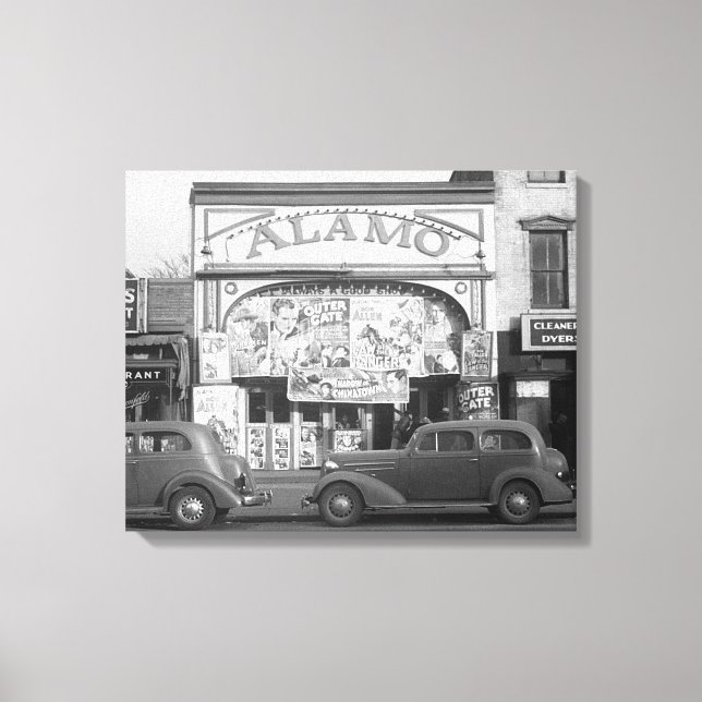 Alamo biograf, 1937 canvastryck (Framsida)