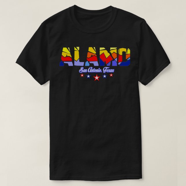 Alamo San Antonio Texas T Shirt (Design framsida)