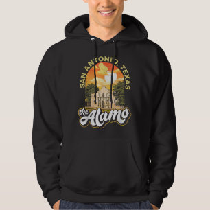 Alamo San Antonio Texas Uppdrag Vintage Retro Hoodie