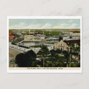 Alamo, San Antonio, TX 1916-Vintagen Vykort