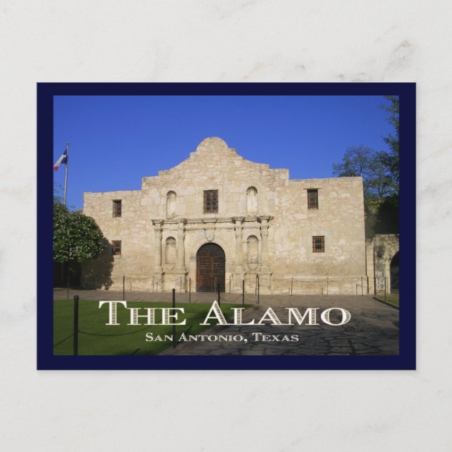 Alamo, San Antonio, TX. Vykort (Framsida)