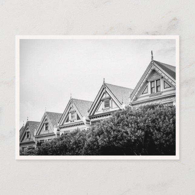 Alamo Square Painted Ladies San Francisco Vykort (Framsida)
