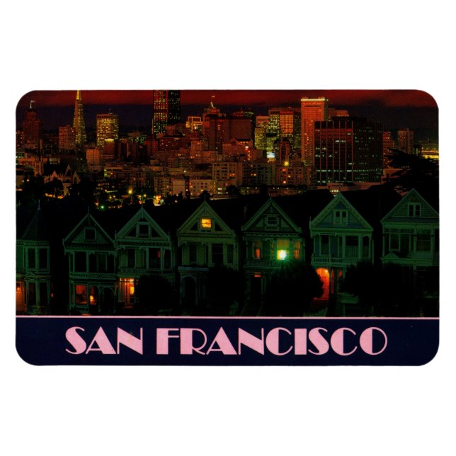 Alamo Square San Francisco Magnet (Horisontell)