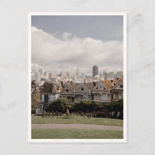 Alamo Square San Francisco Målade husen Vykort
