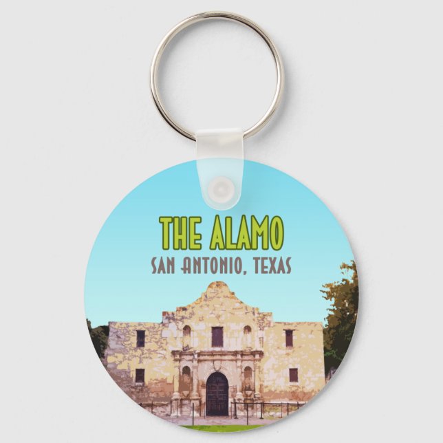 Alamo Uppdrag San Antonio Texas Nyckelring (Framsida)