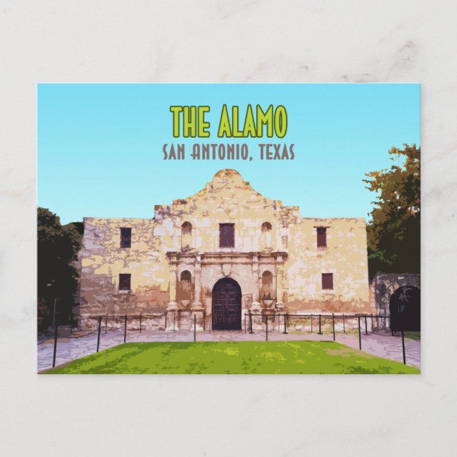 Alamo Uppdrag San Antonio Texas Vykort (Framsida)