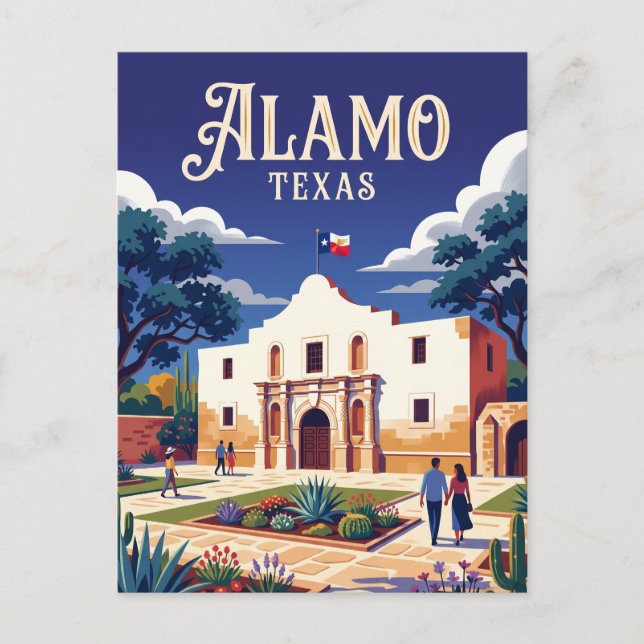 Alamo USA Vykort (Framsida)