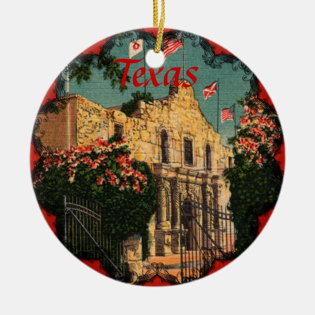 Alamo Vintage Texas Ornament (Framsidan)