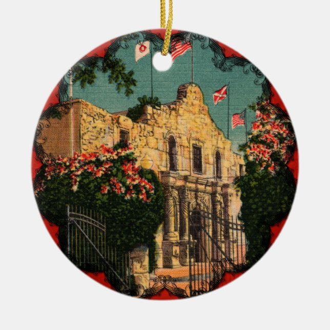 Alamo Vintage Texas Ornament (Framsidan)